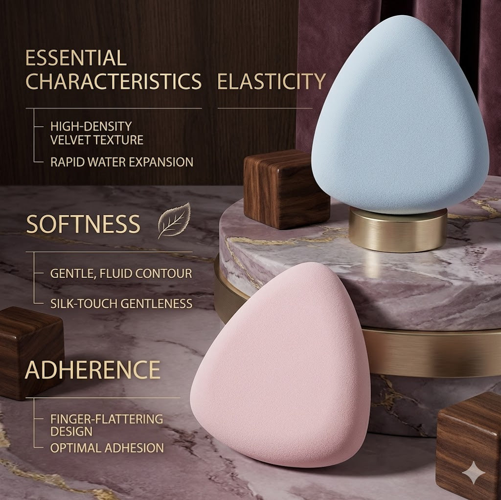 2PCS Soft Air Cushion Foundation Puffs - Wet & Dry Use Non-Absorbent Makeup Sponges - Universal Face Powder Blending Tools