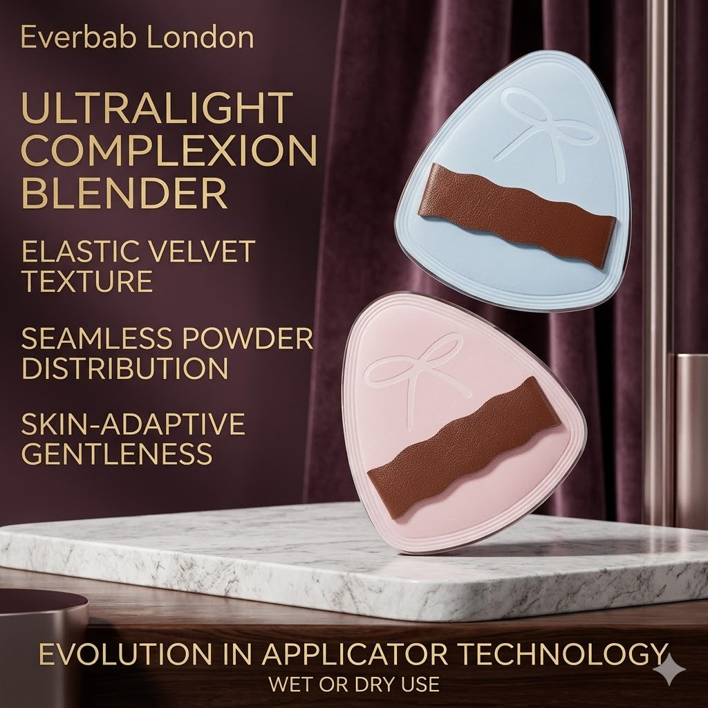 2PCS Soft Air Cushion Foundation Puffs - Wet & Dry Use Non-Absorbent Makeup Sponges - Universal Face Powder Blending Tools