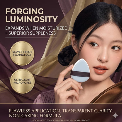 2PCS Soft Air Cushion Foundation Puffs - Wet & Dry Use Non-Absorbent Makeup Sponges - Universal Face Powder Blending Tools