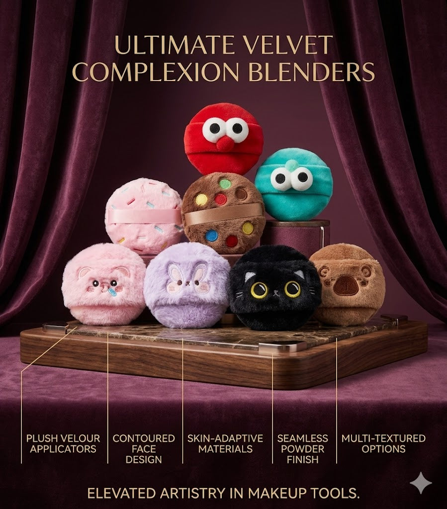 Cute Cartoon Beauty Blender Puff - Super Soft Portable Makeup Sponge - Kawaii Cosmetic Applicator Tool for Seamless Foundation & Powder