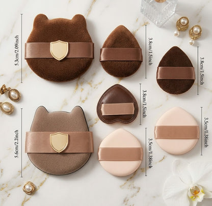 Dual-Use Cosmetic Powder Puff Set - Soft Makeup Sponge for Foundation & Cushion - Wet & Dry Professional Beauty Blender for Liquid, Cream & Powder
