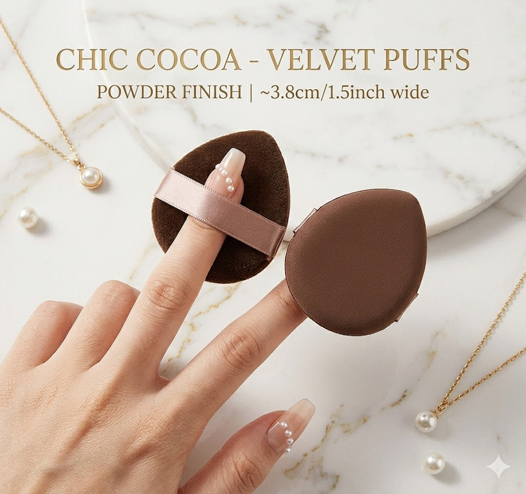 Portable 2PCS Makeup Blender Set with Built-in Mirror - Ultra Soft Foundation Puffs for On-the-Go Touch-ups - Travel-Friendly Powder Applicator Box