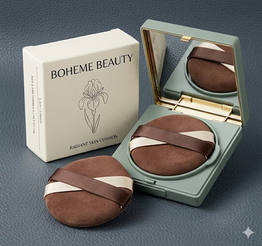 Portable 2PCS Makeup Blender Set with Built-in Mirror - Ultra Soft Foundation Puffs for On-the-Go Touch-ups - Travel-Friendly Powder Applicator Box