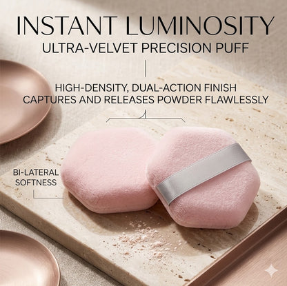 Premium Velvety Powder Puff – Specialized Dry Use Makeup Setting Sponge – Large Soft-Focus Face Applicator for Flawless Powder & Highlighter