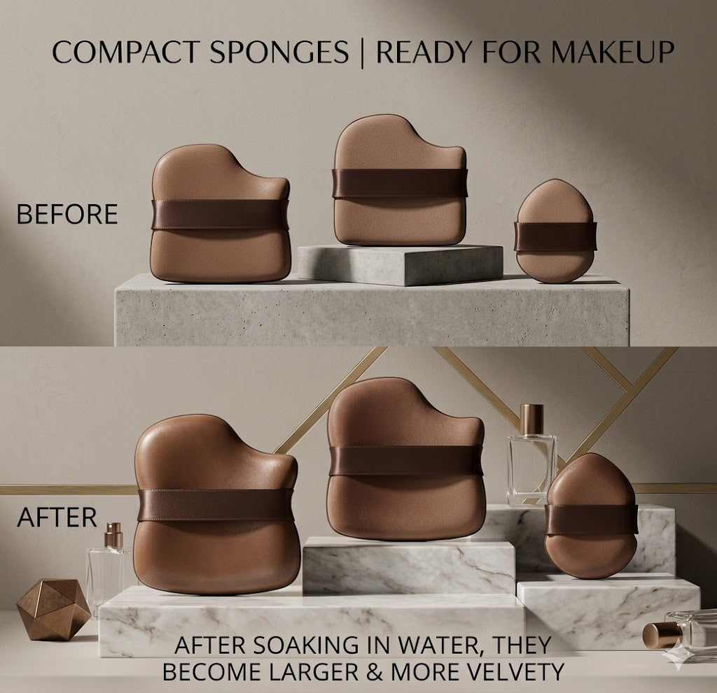Ultra-Soft 6PCS Beauty Blender Set - Seamless Foundation Applicator Sponges - High-Elasticity Air Cushion Puffs for Flawless Finish