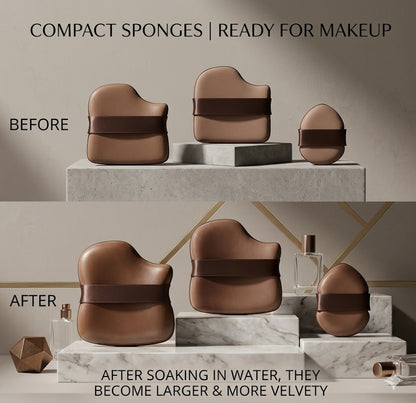 Ultra-Soft 6PCS Beauty Blender Set - Seamless Foundation Applicator Sponges - High-Elasticity Air Cushion Puffs for Flawless Finish